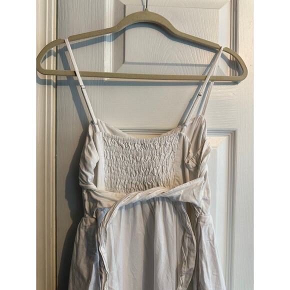 Madewell Women’s Double Tie Cutout Sweetheart Midi White Dress size 4 - Picture 8 of 11